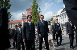 Japonski princ in princesa na sprehodu po Ljubljani (FOTO in VIDEO)