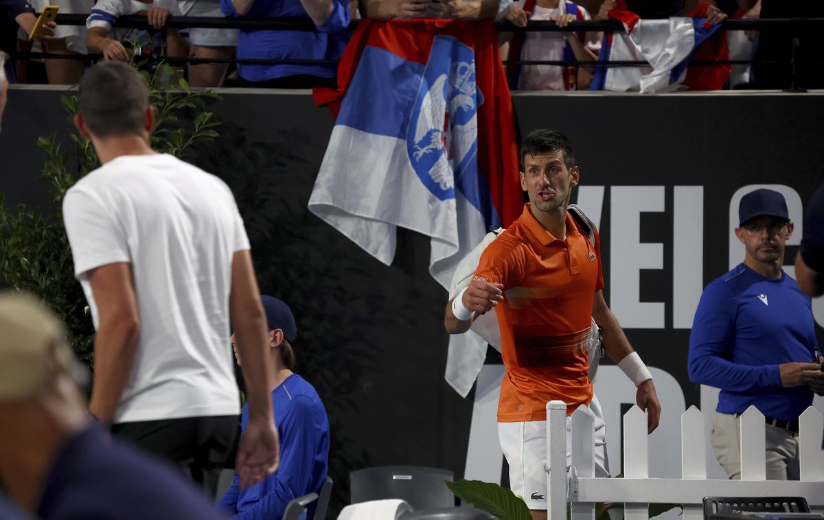 Novak Đoković | Novaku Đokoviću je med nedeljskim finalom prekipelo. Nekateri izmed članov ekipe so morali celo zapustiti tribune. | Foto Guliverimage