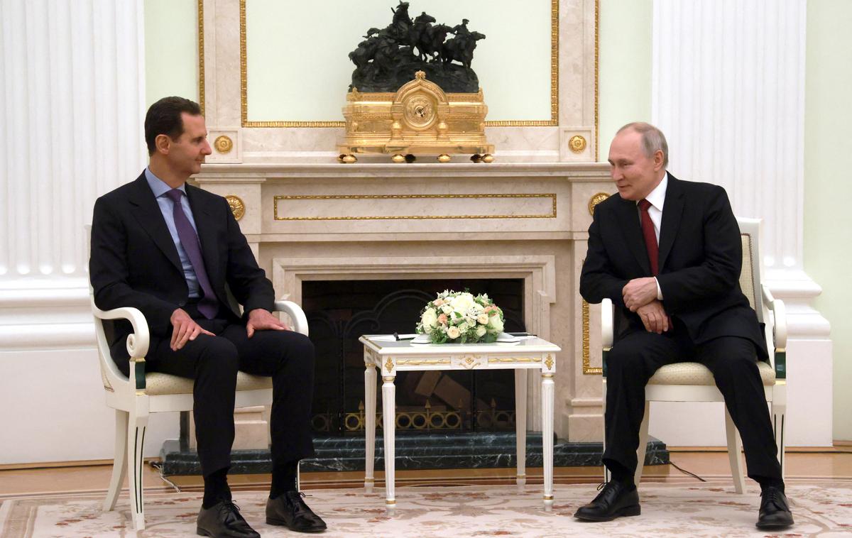 Assad in Putin | Asad, ki je na nenapovedan obisk v Moskvo prispel v torek, je izrazil podporo vojaški kampanji Moskve. | Foto Reuters