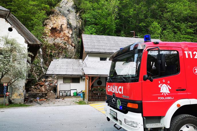 skalni podor skale Podljubelj Gostilna Školjka | Foto PGD Podljubelj