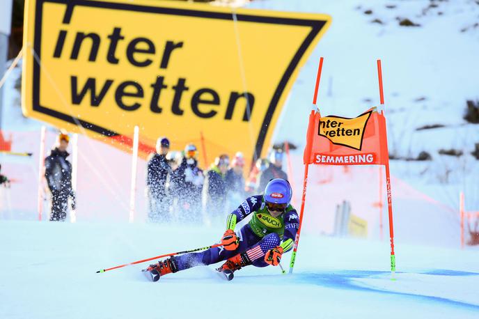 Mikaela Shiffrin | Mikaela Shiffrin sezono nadaljuje v šampionskem slogu. Na veleslalomu v Semmeringu v Avstriji je vknjižila že 78. zmago v svetovnem pokalu. | Foto Guliverimage