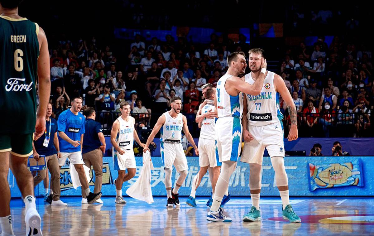 slovenska košarkarska reprezentanca Slovenija : Avstralija Luka Dončić Zoran Dragić | Slovenci so se uvrstili v četrtfinale svetovnega prvenstva. | Foto FIBA