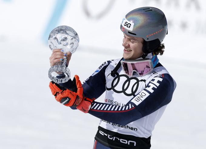 Norvežan Lucas Braathen je v pretekli zimi osvojil mladi kristalni globus. | Foto: Reuters