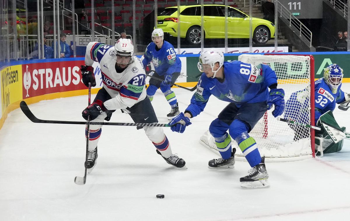 SP v hokeju 2023: slovenska hokejska reprezentanca : Norveška | Slovenski hokejisti po treh tekmah ostajajo brez točke, tokrat so tesno izgubili z Norvežani. | Foto Reuters