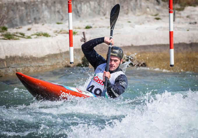 Žan Jakše je bil v prvi vožnji najhitrejši. | Foto: Sportida