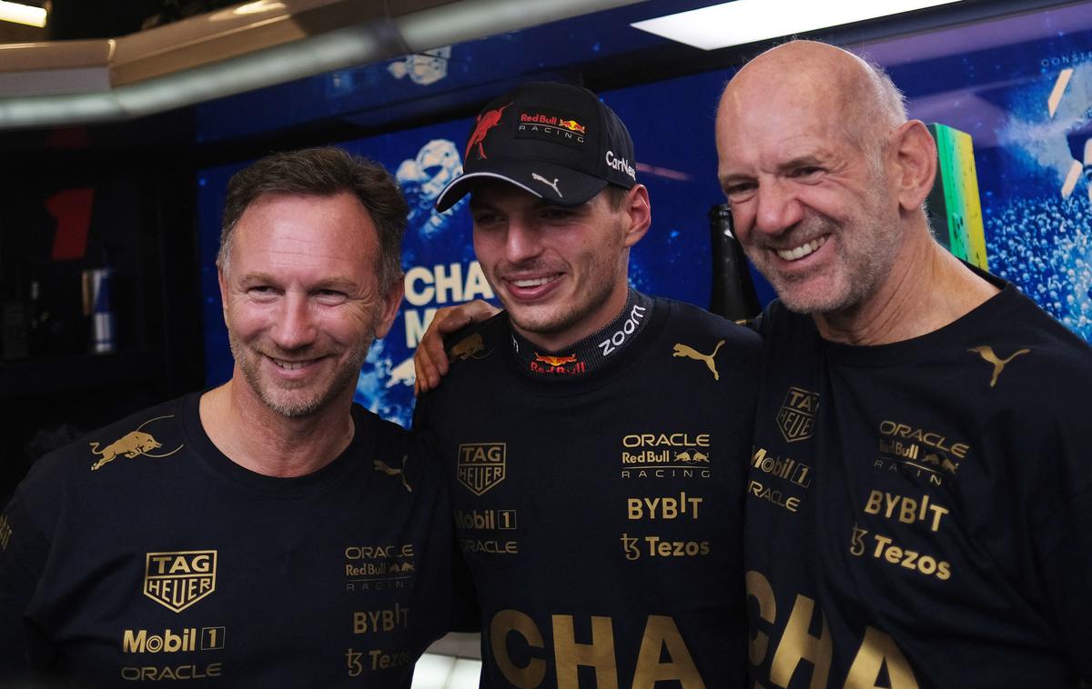 Verstappen Horner Newey | Christian Horner, May Verstappen in Adrian Newey si lahko oddahnejo. | Foto Reuters