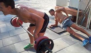 Ljubo in Đoni nabirala kilometre na vodi in na kolesu