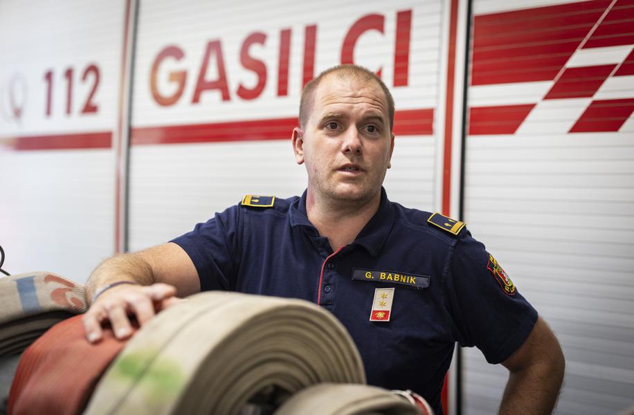 Gašper Babnik se je hitro našel v poklicu gasilca