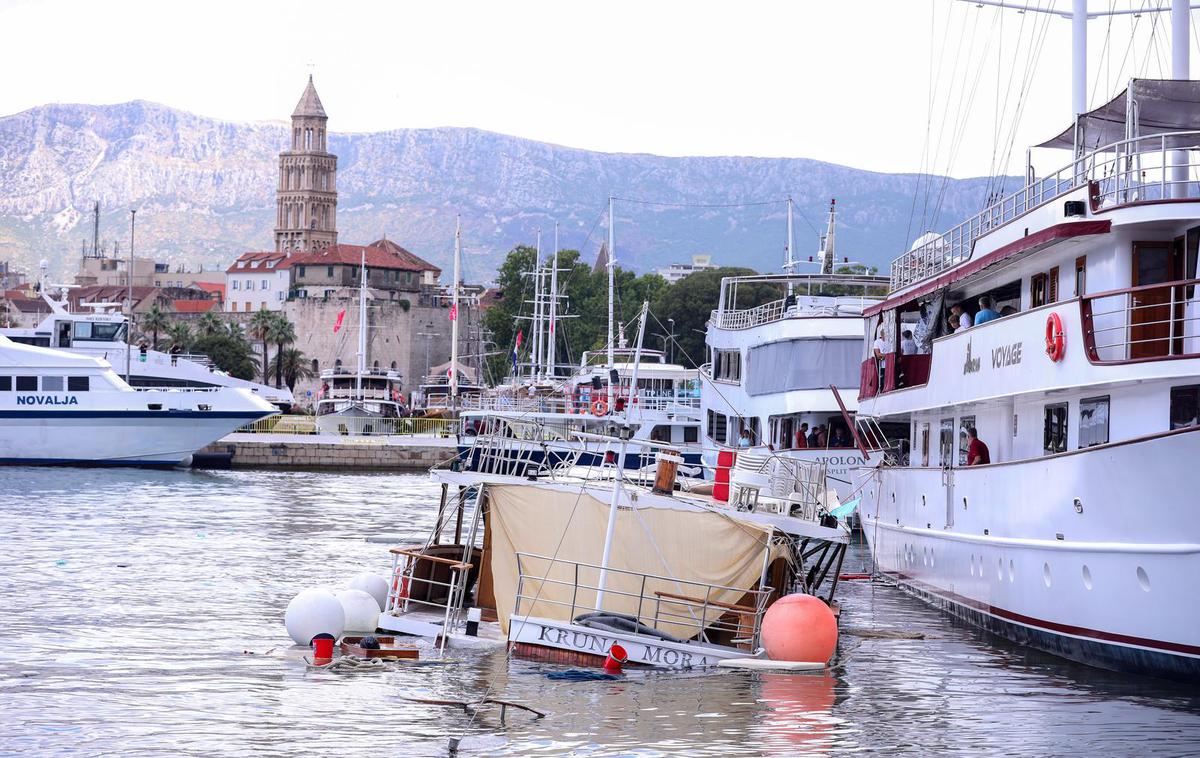 Split. Trajekt nesreča. Ujma. | Foto Ivo Cagalj/PIXSELL