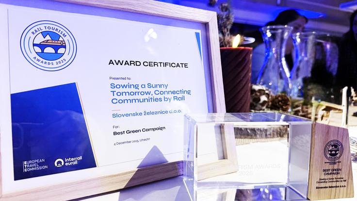 Slovenske železnice, podelitev nagrade | Foto: Slovenske železnice