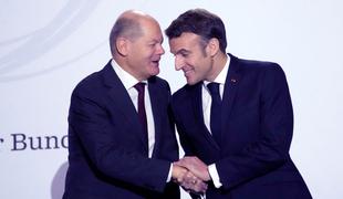 Macron in Scholz poudarila pomen sodelovanja in vodilne vloge obeh držav v EU