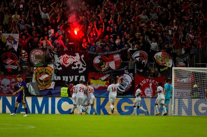 Ruski prvak je povedel v 60. minuti, a so nato vijolice izenačile na 1:1. | Foto: Sportida