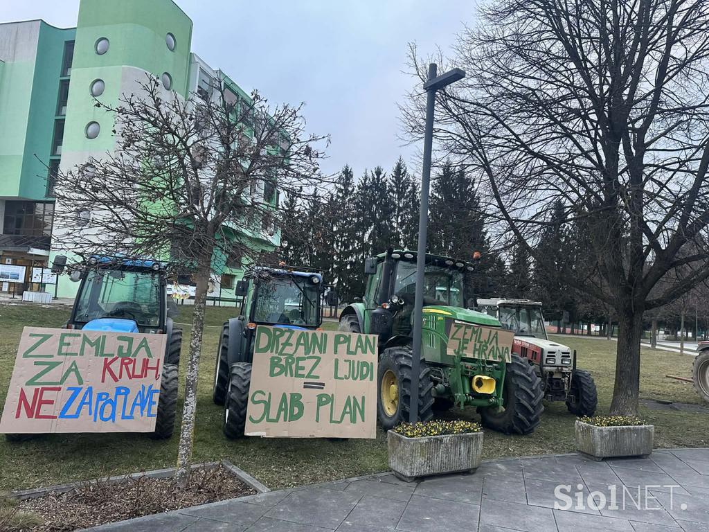 Protest kmetov v Žalcu