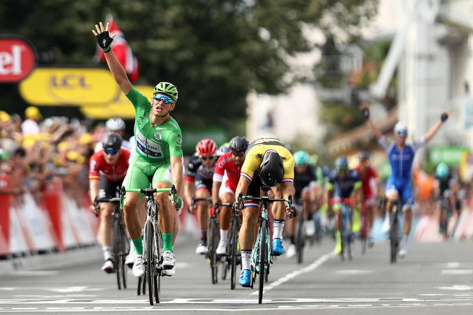 Na lanski Dirki po Franciji je Marcel Kittel dosegel pet etapnih zmag, dolgo časa nosil zeleno majico za najboljšega šprinterja, nato pa v 17. etapi, v tisti, kjer je zmagal Primož Roglič, odstopil. | Foto: Getty Images