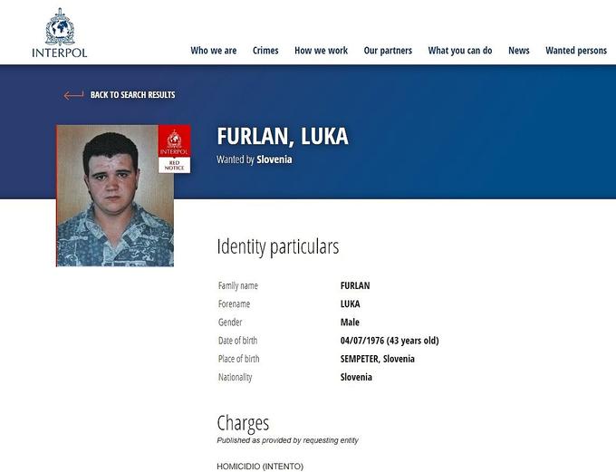 Luko Furlana so iskali od leta 2022.  | Foto: Interpol