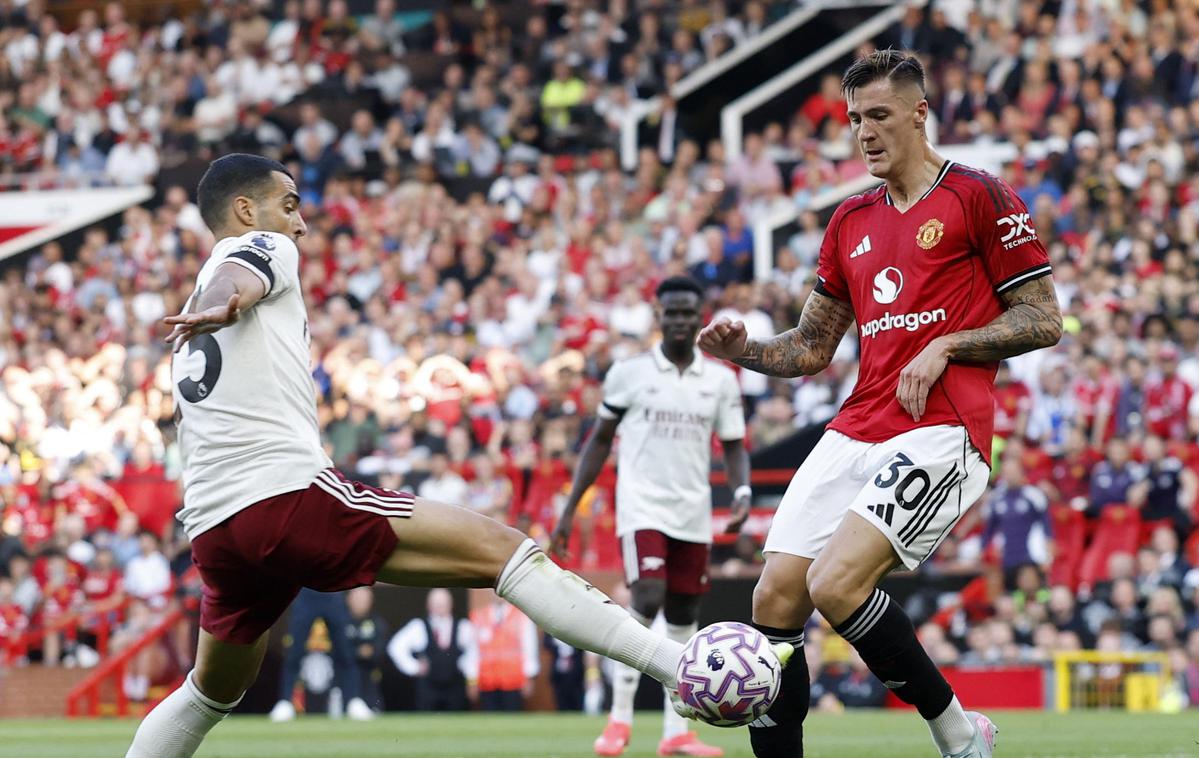 Manchester United, Benjamin Šeško | Benjamin Šeško je debitiral v premier league, a po srečanju z Arsenalom ni imel razlogov za zadovoljstvo. | Foto Reuters