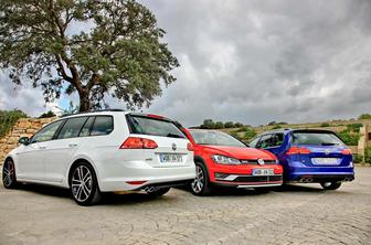 Volkswagen golf variant: tri ekstremne različice z velikim prtljažnikom