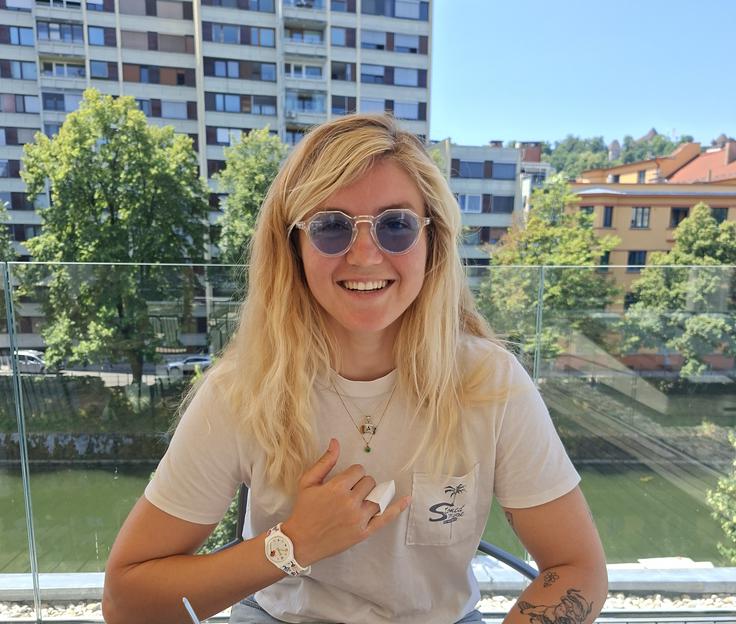 Lana med pogovorom za Sportal. | Foto: Alenka Teran Košir