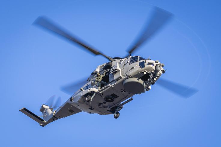 Fregata Sachen-Anhalt je opremeljena tudi s helikopterjem sea tiger, ki je najsodobnejši nemško-italijansko-nizozemski helikopter, namenjen boju proti podmornicam. | Foto: Guliverimage