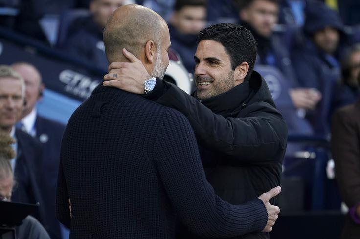 Mikel Arteta je moral priznati premoč svojemu trenerskemu učitelju Pepu Guardioli. | Foto: Guliverimage