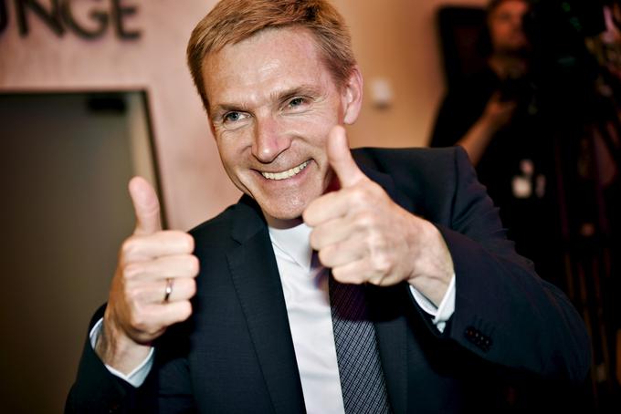 Danska ljudska stranka, ki jo vodi Kristian Thulesen Dahl, je na volitvah leta 2015 zasedla drugo mesto. Po volitvah je stranka podprla Rasmussenovo manjšinsko vlado. Pred dnevi je Dahl napovedal, da je stranka pripravljena vstopiti v Rasmussenovo vlado. | Foto: Reuters