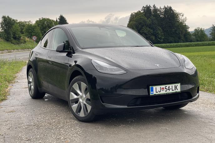 Tesla model Y RWD | Tesla model Y je lani v Sloveniji dobila 957 novih registracij, predlani je bilo teh še komaj 240. | Foto Gregor Pavšič
