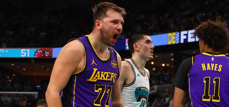 Los Angeles Lakers Luke Dončića bodo gostili Golden State. | Foto: Reuters