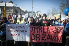 protest stavka Ljubljana Sviz