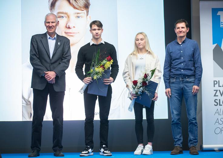 Luka Potočar in Janja Garnbret sta najboljša slovenska plezalca lanskega leta. | Foto: Nik Moder/Sportida