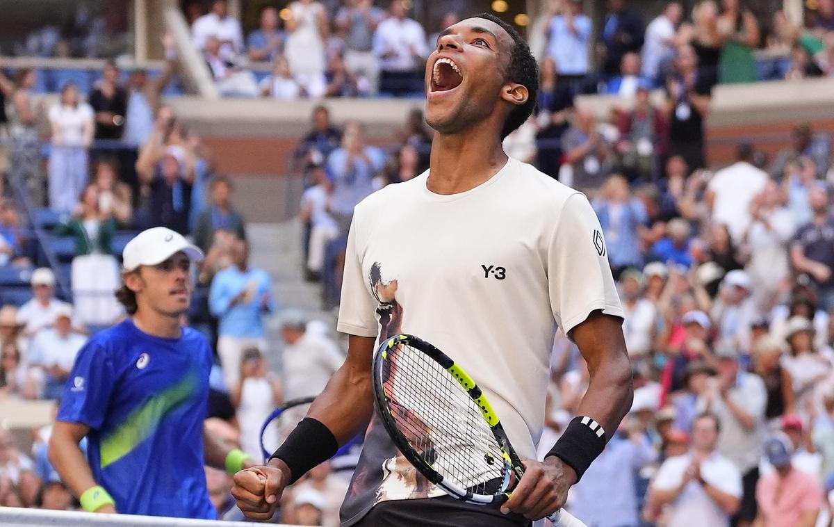 Felix Auger-Aliassime | Felix Auger-Aliassime se je drugič v karieri uvrstil v polfinale grand slama. | Foto Guliverimage