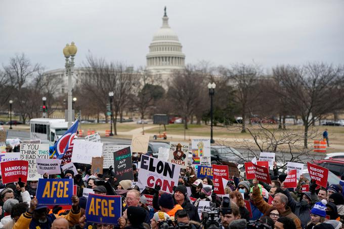 protesti, ZDA, proti Donald Trump, Elon Musk | Foto: Reuters