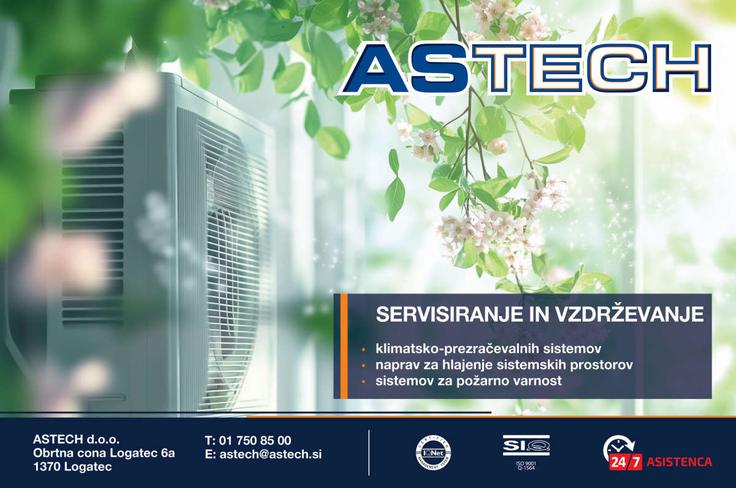Bi svojo klimo zaupali komu, ki ne pozna njenih skrivnosti? To delo zahteva znanje, izkušnje, hitro odzivnost in zanesljivost. Vse to združuje podjetje Astech, vodilno podjetje na področju servisa klimatsko-prezračevalnih naprav v Sloveniji. | Foto: Astech d.o.o.