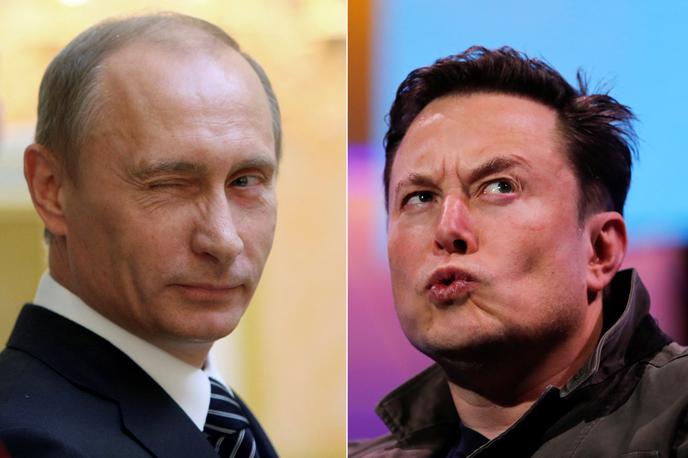 Elon Musk, Vladimir Putin | Vladimir Putin naj bi se z najbogatejšim človekom na svetu, 251 milijard evrov vrednim Elonom Muskom, ki je javno podprl volilno kampanjo Donalda Trumpa, pogovarjal o osebnih in političnih zadevah. | Foto Reuters