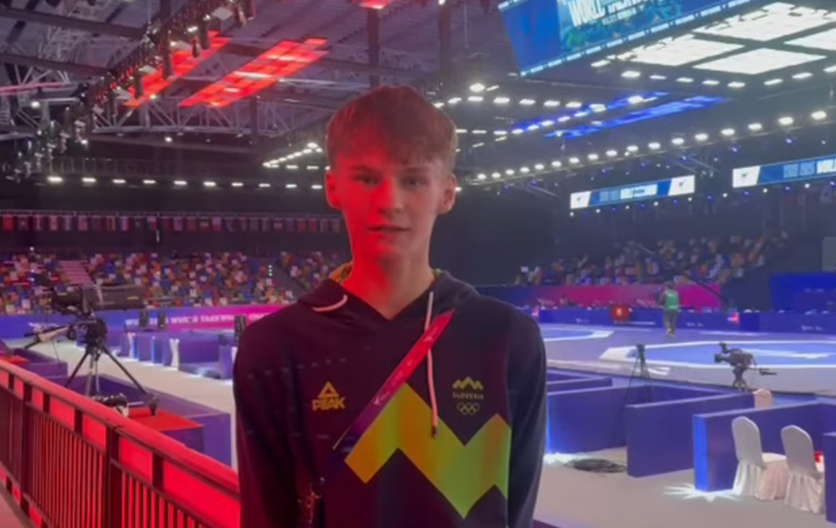 Ožbolt Molj | Molj je dobil svojo prvo in edino borbo na prvenstvu. | Foto WT Slovenian Taekwondo Association