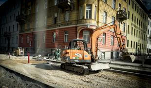 V središču Ljubljane zaradi prenove zaprli še eno ulico