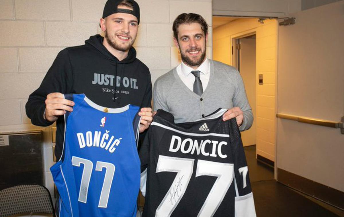 doncic kopitar thumb | Luka Dončić in Anže Kopitar bosta po novem živela v istem mestu.  | Foto Posnetek zaslona/X