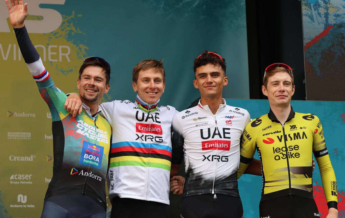 Tadej Pogačar Primož Roglič del Toro Vingegaard Andora | Primož Roglič je zmagovalec zvezdniškega kolesarskega dogodka v Andori. | Foto Guliverimage
