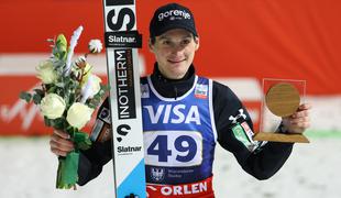 Domen Prevc si je po veliki zmagi oddahnil, da mu je uspel "preblisk" #video