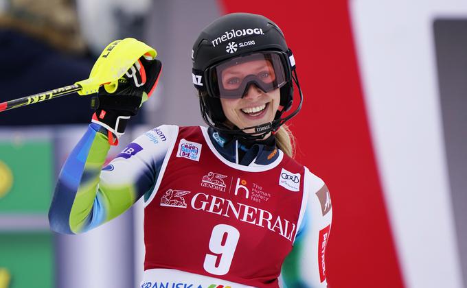 Ana Bucik je bila najboljša četrta na zadnjem slalomu v Meribelu, na Zlati lisici je osvojila peto mesto. | Foto: AP / Guliverimage
