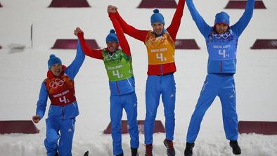 Slovenska štafeta šesta, po Svendsenovem polomu zlato Rusom