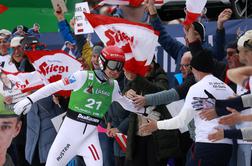 Čustveno slovo v Planici: poslovil se je avstrijski skakalni as