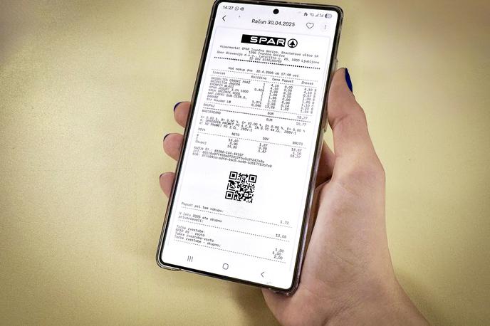 SPAR digitalni račun | Digitalni račun v mobilni aplikaciji Spar Plus | Foto Lana Marie Orel