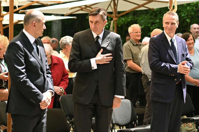 Spominske slovesnosti sta se udeležila tudi predsednik republike Borut Pahor in predsednik vlade Janez Janša. | Foto: STA ,