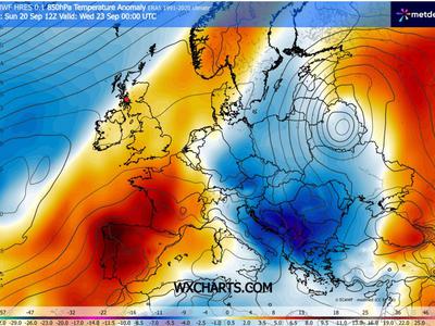 Prihaja velik temperaturni obrat: Evropa bo razdeljena na dva dela