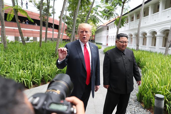 Donald Trump in Kim Jong-un | Foto: Reuters