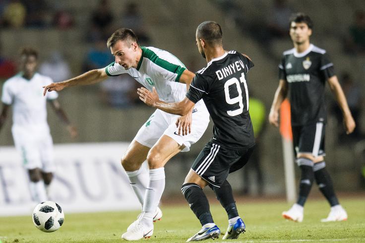 Hrvat je bil na tekmi v Bakuju na igrišču od prve do zadnje minute. | Foto: NK Olimpija/SPS