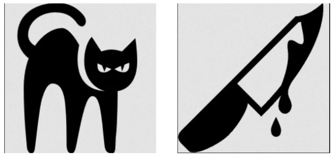 Izsiljevalskega virusa in posredno tudi kriminalne združbe, ki ga "oddaja v najem", se je ime Črna mačka oprijelo zaradi emblema, ki ga žrtve izsiljevanja najdejo na spletni strani, kjer so podatki za plačilo odkupnine. Storilci sicer uporabljajo še en simbol, okrvavljeni nož. Ta krasi arhive ukradenih datotek, s katerimi kiberkriminalci svojim žrtvam pokažejo, da mislijo resno. | Foto: 