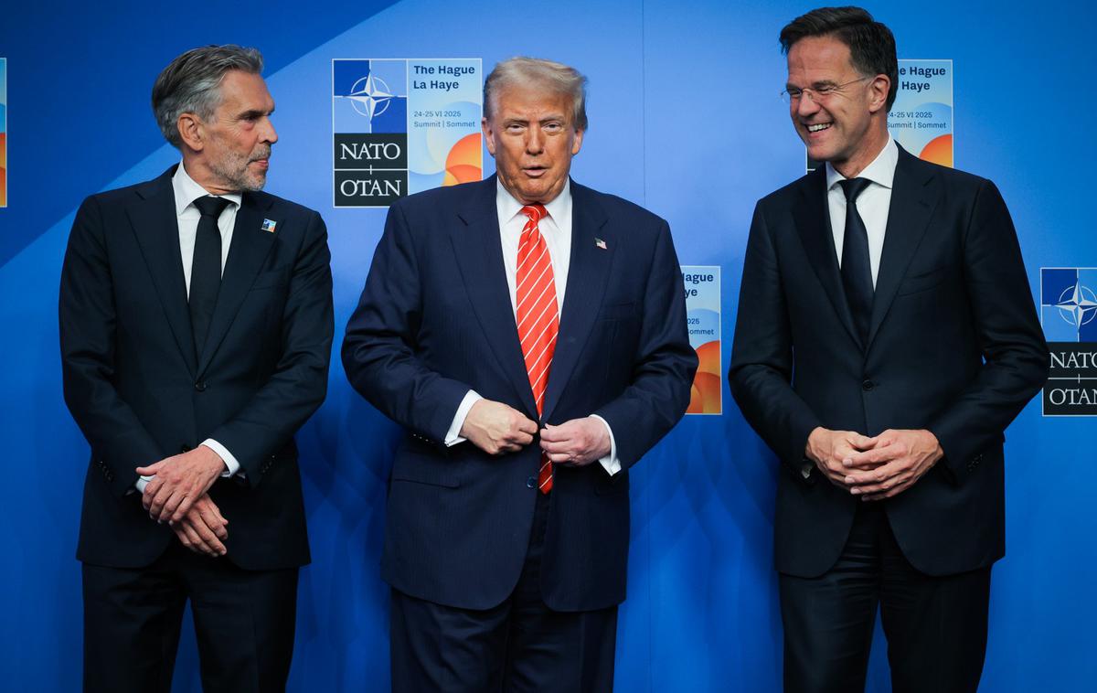 Rutte in Trump Vrh Nata_jun2025 | Foto Daniel Novakovič/STA