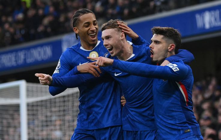 Cole Palmer je dosegel prvi zadetek za Chelsea. | Foto: Reuters