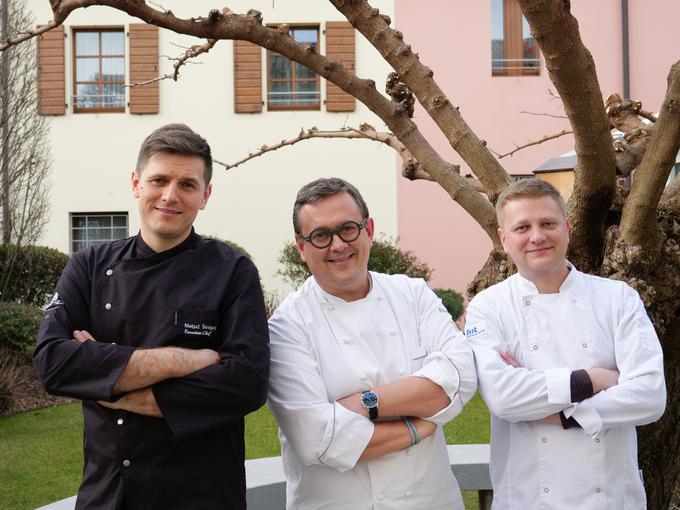Za projektom Glocal Gorumet stojijo Matjaž Šinigoj, Perlin executive chef, Emanuele Scarello, chef restavracije Agli Amici in Dalibor Janačković, vodja kuhinje v Perlini restavraciji Calypso. | Foto: 